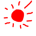 子供が描く絵の太陽