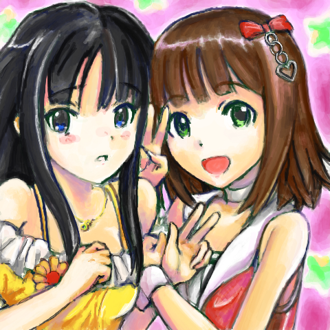 はるみお。左：秋山澪、右：天海春香 by Sakazuki はるみおスレ#11