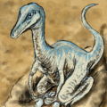 卵を抱く恐竜