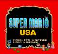 スーパーマリオUSA　タイトル画面（SFC）