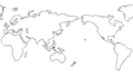 世界地図　線画　World　Map　トレス
